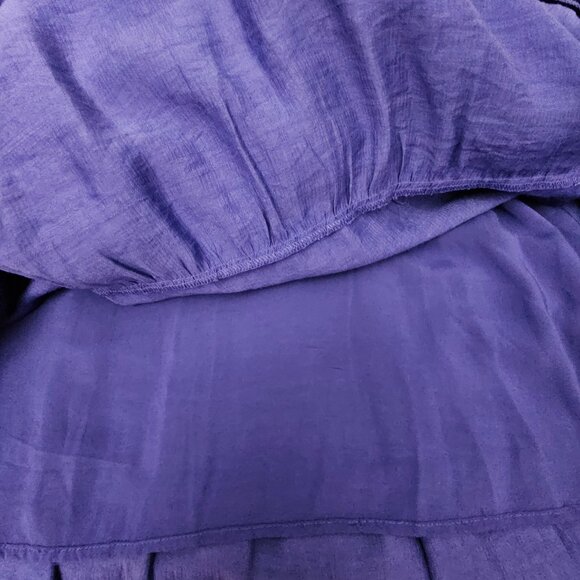 J.Jill Tiered Sleeveless Boho Cottage Flowy Maxi Sundress Royal Purple Size L - Picture 9 of 11